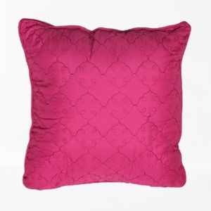 Cranberry quilted top decorative accent pillow